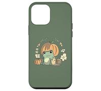 Cute Kawaii Fall Cottagecore Aesthetic Frog with Pumpkin Coque pour iPhone 12 Mini