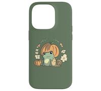 Cute Kawaii Fall Cottagecore Aesthetic Frog with Pumpkin Coque pour iPhone 14 Pro
