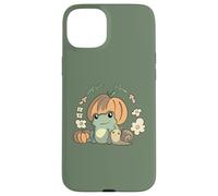 Cute Kawaii Fall Cottagecore Aesthetic Frog with Pumpkin Coque pour iPhone 15 Plus
