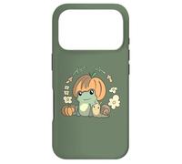 Cute Kawaii Fall Cottagecore Aesthetic Frog with Pumpkin Coque pour iPhone 17 Pro