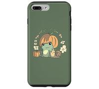 Cute Kawaii Fall Cottagecore Aesthetic Frog with Pumpkin Coque pour iPhone 7 Plus/8 Plus
