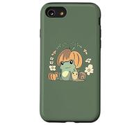 Cute Kawaii Fall Cottagecore Aesthetic Frog with Pumpkin Coque pour iPhone SE (2020) / 7/8