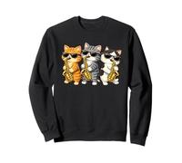 Cute Kawaii Kitten Saxophone Trio Music Lovers Sweatshirt
