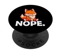 Cute Kawaii Mens Womens & Kids Nope Red Fox Lover PopSockets PopGrip Adhésif