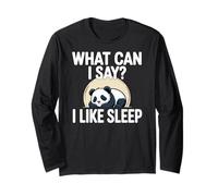 Cute Kawaii Panda, What Can I Say? I Like Sleep Manche Longue