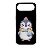 Cute Kawaii Penguin Rainbow Beanie Scarf Winter Coque pour iPhone Air