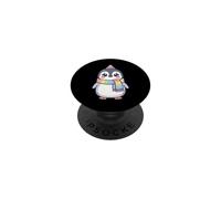 Cute Kawaii Penguin Rainbow Beanie Scarf Winter PopSockets PopGrip Adhésif