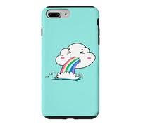 Cute Kawaii Rainbow Puking Cloud Design Coque pour iPhone 7 Plus/8 Plus