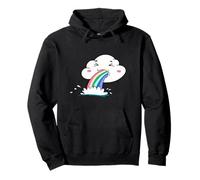 Cute Kawaii Rainbow Puking Cloud Design Sweat à Capuche