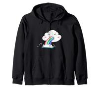 Cute Kawaii Rainbow Puking Cloud Design Sweat à Capuche