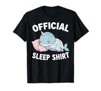 Cute Kawaii Sleeping Narwhal Official Sleepshirt Nightgown T-Shirt