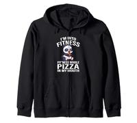 Cute Kids Boys Chibi Kawaii Into Fitness Whole Pizza Panda Sweat à Capuche