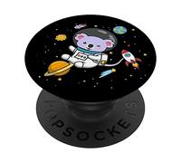 Cute Kids Boys Girls Cartoon Kawaii Space Koala Bear Lover PopSockets PopGrip Adhésif