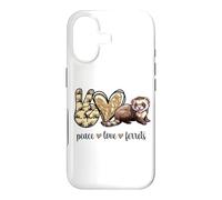 Cute Kids Girls Womens Peace Love Ferret Lover Coque pour iPhone 17