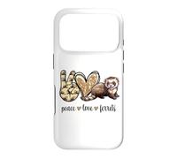 Cute Kids Girls Womens Peace Love Ferret Lover Coque pour iPhone 17 Pro