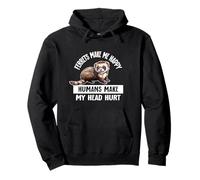 Cute Kids Womens Mens Lover Pet Ferrets Make Me Happy Sweat à Capuche