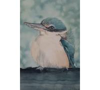 "Cute Kingfisher" Notebook: "Cute Kingfisher" Notebook: Featuring an Original Watercolor Painting for Your Creative Thoughts and Jottings