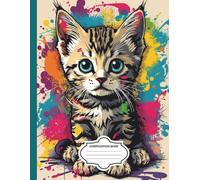 Cute kitty composition notebook: Graph Paper Notebook, 4x4 Grid: 8.5 x 11 in, 100 Pages, Perfect for Math, Drawing and Creative Notes