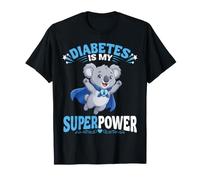 Cute Koala Diabetes est Mon supporteur de Superpower Diabetic Blue T-Shirt