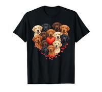 Cute Labrador Retriever Heart Love Dog Pet Valentine T-Shirt