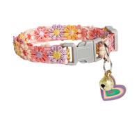 Cute Lace Cat Collar - Adjustable Bell Accessory for Stylish Pet Comfort | Soft Embroidered Fabric with Lightweight Buckle Design, Gentle Neck Fit for Indoor Outdoor Travel Garden Use