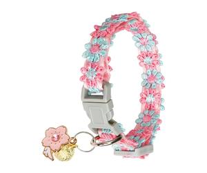 Cute Lace Cat Collar - Adjustable Bell Accessory for Stylish Pet Comfort | Soft Embroidered Fabric with Lightweight Buckle Design, Gentle Neck Fit for Indoor Outdoor Travel Garden Use