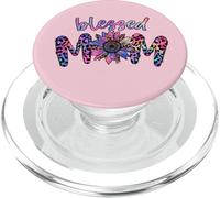 Cute Leopard Sunflower for Purple Mama and Blessed Mom PopSockets PopGrip pour MagSafe