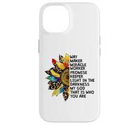 Cute Leopard Sunflower for Women and Jesus Lovers Christian Coque pour iPhone 14