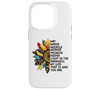 Cute Leopard Sunflower for Women and Jesus Lovers Christian Coque pour iPhone 14 Pro