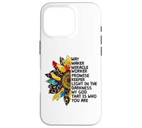 Cute Leopard Sunflower for Women and Jesus Lovers Christian Coque pour iPhone 16 Pro