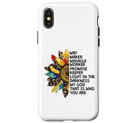 Cute Leopard Sunflower for Women and Jesus Lovers Christian Coque pour iPhone X/XS
