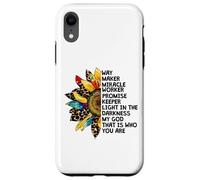 Cute Leopard Sunflower for Women and Jesus Lovers Christian Coque pour iPhone XR