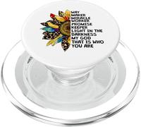 Cute Leopard Sunflower for Women and Jesus Lovers Christian PopSockets PopGrip pour MagSafe