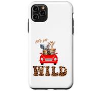 Cute Lets Get Wild Safari Zoo Animals Party Red Car Coque pour iPhone 11 Pro Max