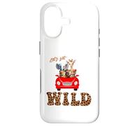 Cute Lets Get Wild Safari Zoo Animals Party Red Car Coque pour iPhone 17