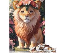 Cute Lion Baby Nursery Puzzle 1000 Pièces Cadeau Unique Jeu Éducatif Défi Jouet À De Qualité Supérieure Peinture Art pour Adultes Enfants 1000pcs (40x28cm)