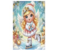 Cute Little Ange Puzzle en Bois 1000 Pièces pour Adultes Et Enfants, Puzzles Impossible, Jeu De Patience Coloré, À Partir De 12 Ans 78×53cm