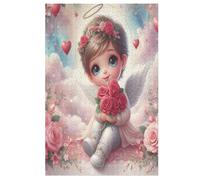 Cute Little Ange Puzzles Adulte 1000 Pieces Cadeau Famille Puzzle Classique 3D EnfantsJouet en Bois Cadeau Unique 78×53cm