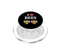 Cute Little Bee Funny Simple i Love Bees PopSockets PopGrip pour MagSafe