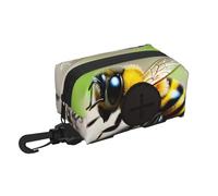 Cute Little Bee Sac de rangement pour déchets de voyage pour animal domestique Rangement pratique Convient pour la laisse, avec fermeture éclair, facile à transporter lors de vos déplacements.