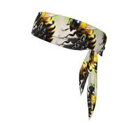 Cute Little Bee Sports Head Tie Confortable Respirant Tendance Unisexe Convient pour Course Yoga Fitness et autres Sports.