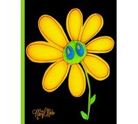 Cute Little Daisy, Adorable And Quirky, Black Background, 150 Lined Page, 8x11, Notebook Perfect For School, Learning And Note-Taking: Created With ... By: Artist Mary Elisabeth Linder @ MaryEMade