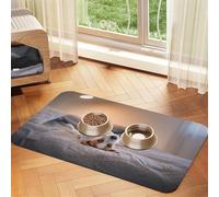Cute Little Dog Jack Russell Terrier,Waterproof Pet Feeding Mat,PU Leather Placemats for Cat Dog Water Bowl,Food Mats,40x60cm
