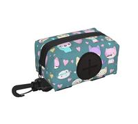 Cute Little Fox Sac de rangement pour déchets de voyage pour animal domestique Rangement pratique Convient pour la laisse, avec fermeture éclair, facile à transporter lors de vos déplacements.