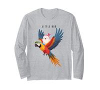 Cute Little Ghost Riding a Parrot Pet Halloween Kids Toddler Manche Longue