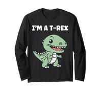 Cute little minimalist tyrannosaurus dinosaur i'm a t-rex Manche Longue