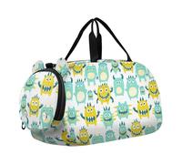 Cute Little Monsters Sac de sport multifonction avec compartiment à chaussures pour voyage, natation, danse, ballet