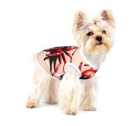 Cute Little Red Spider Chemise en coton pour petit animal de compagnie - Respirante, douce, confortable et élégante pour un usage quotidien