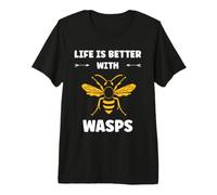 Cute Little Wasp Simple Funny Life is Better with Wasps T-Shirt Haut de Gamme