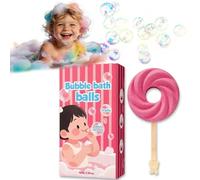 Cute Lollipop Bath Bomb - Can Blow Bubbles, Fizzy Colorful Bubble Bath Bombs for Fun Bath Time, Gentle & Skin-Friendly, Easter Bath Bomb Gifts (Pink)